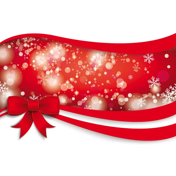Karácsonyi piros szalag — Stock Vector