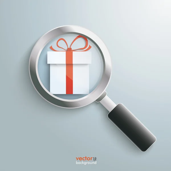 Papier geschenk loep — Stockvector