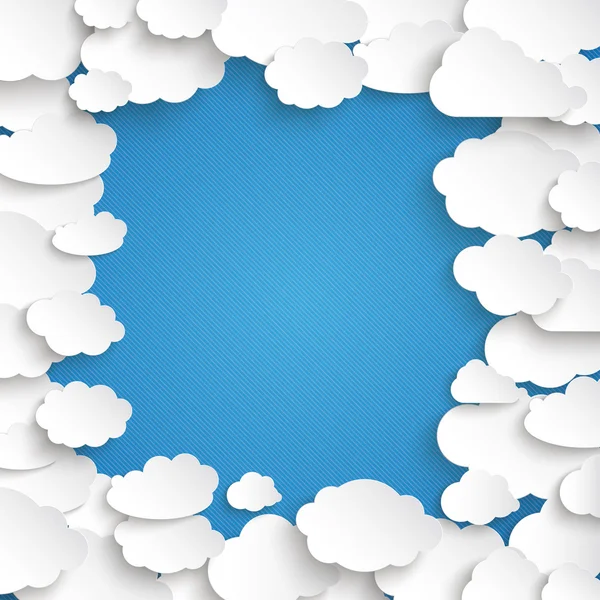 白い紙雲 — ストックベクタ