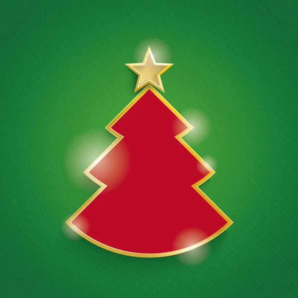 Christmas Tree gouden ster — Stockvector