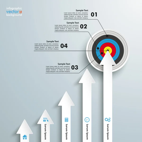 Target Arrows Chart — Stock Vector