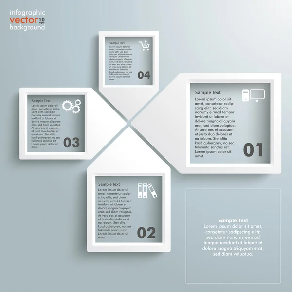 Papper Infographic Arrowframes — Stock vektor