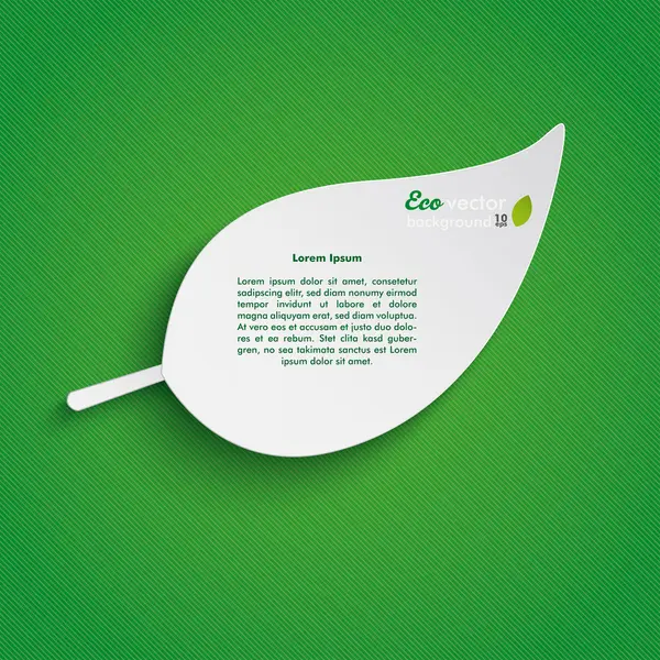 Grote witte Leaf Green — Stockvector