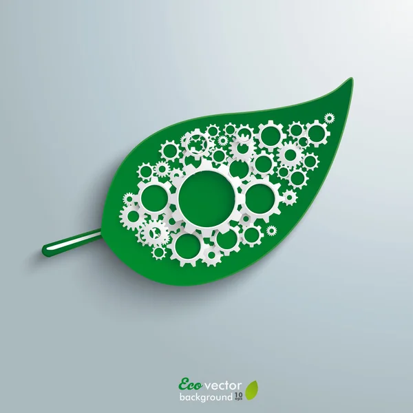 Big Green Leaf — Stock Vector