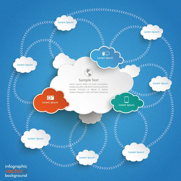 Cloud computing infographic — Stockový vektor