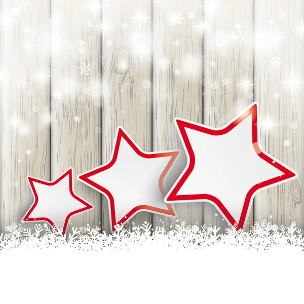 Snowfall Glitter 3 Stars — Stock Vector