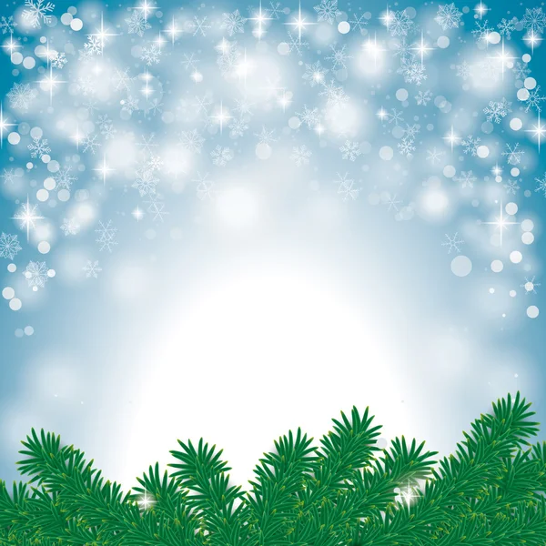 Christmas Snow Lights Blue — Stock Vector