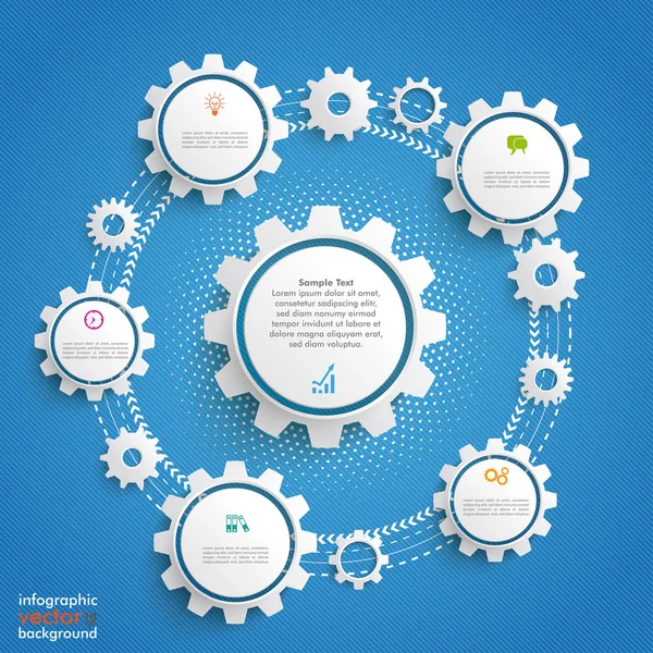 Gears cyclus Infographic — Stockvector