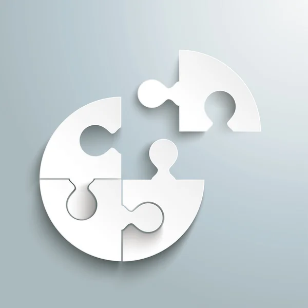 Dokument White Paper kruh Puzzle — Stockový vektor