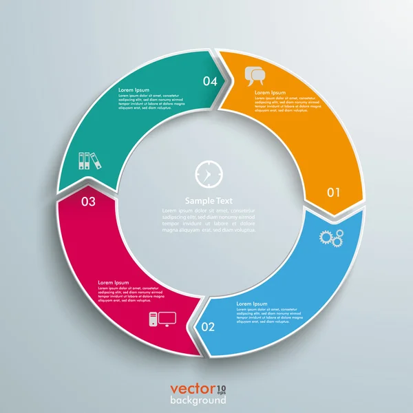 Ciclo de anillo de color 4 opciones — Vector de stock