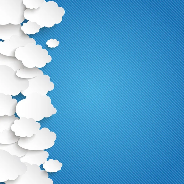 Libro blanco Nubes lado — Vector de stock