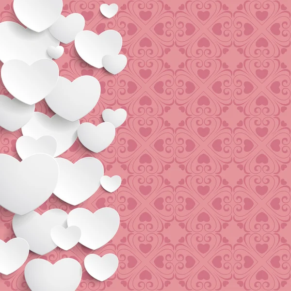 White Hearts Background Design Stock Vector Image by ©limbi007 #30089061