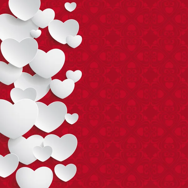 White Hearts Background Design Stock Vector Image by ©limbi007 #30089061