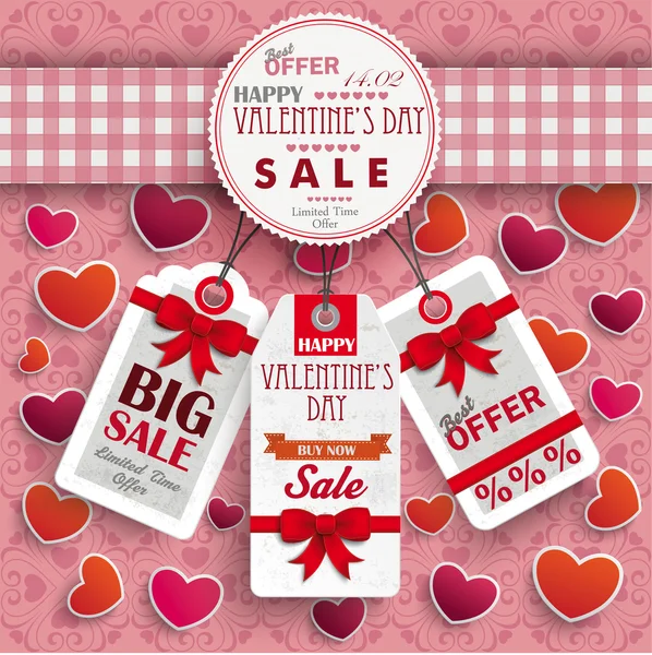 Heart Valentiens day Prix — Image vectorielle