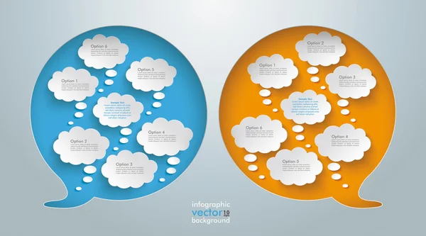 Otwór bańka mowy myśl pęcherzyki — Wektor stockowy