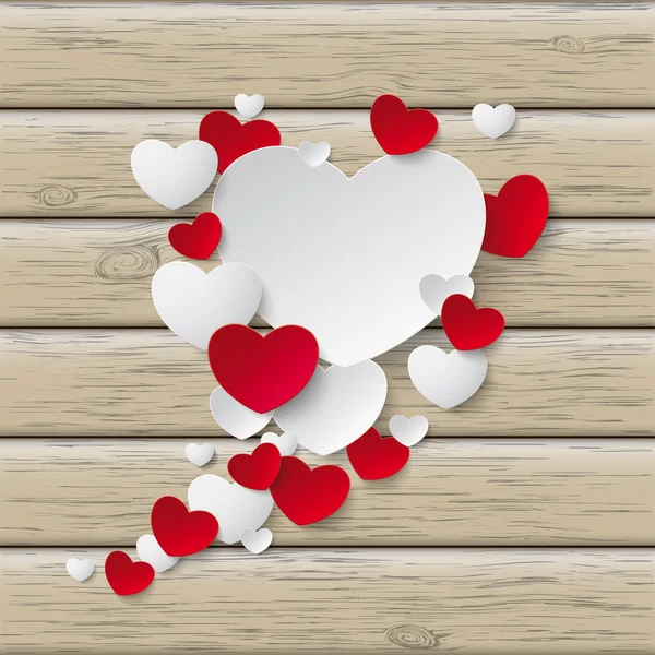 Discours Bubble Hearts Bois — Image vectorielle