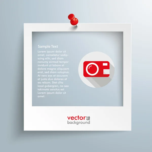 Foto Frame Camera Ícone Thumbtack —  Vetores de Stock