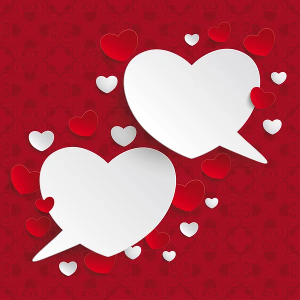 Hearts Speech Bubbles — Stock Vector