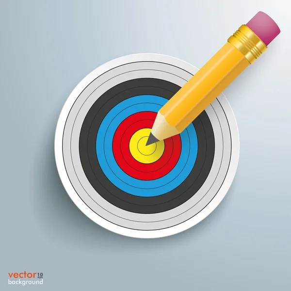 Pencil with color Target — Stock Vector