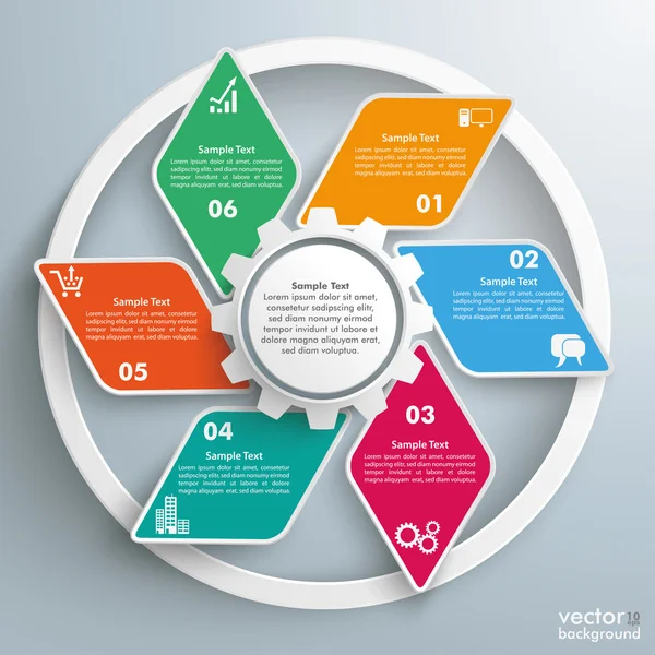 Infographie du cycle du losange — Image vectorielle