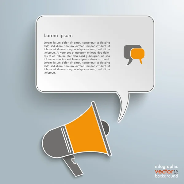 Bullhorn Speech Bubble — Stock Vector