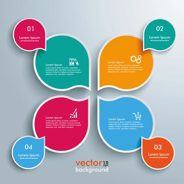 Gotas Formas Infografía — Vector de stock