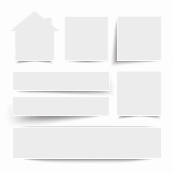 Witte Frame Banners huis — Stockvector