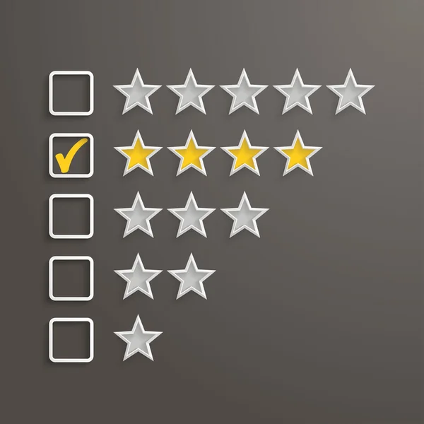 Rating sterren met frames — Stockvector