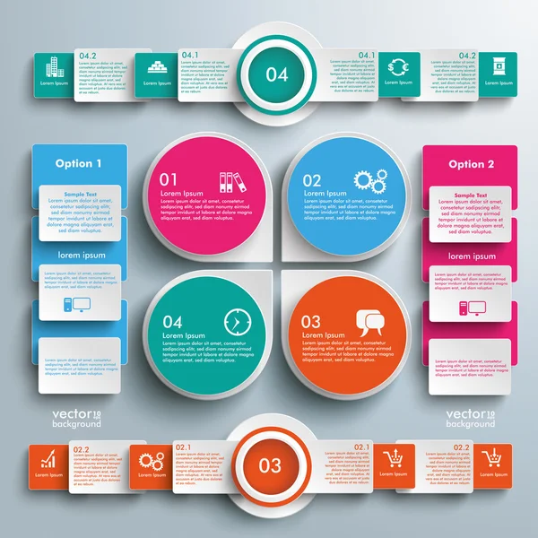 Infographic markerek készlet — Stock Vector