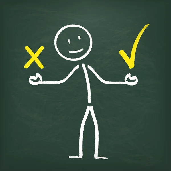 Blackboard Stickman 2 Problème de communication — Image vectorielle