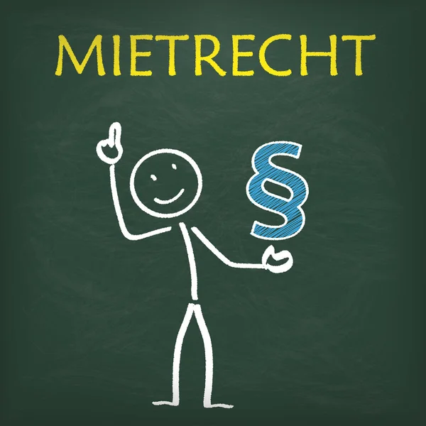 黒板バッター項 mietrecht — ストックベクタ