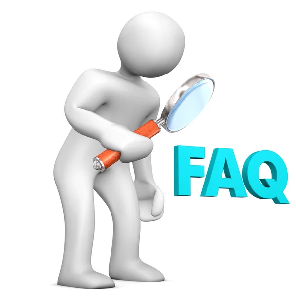 Schaufensterpuppe faq — Stockfoto