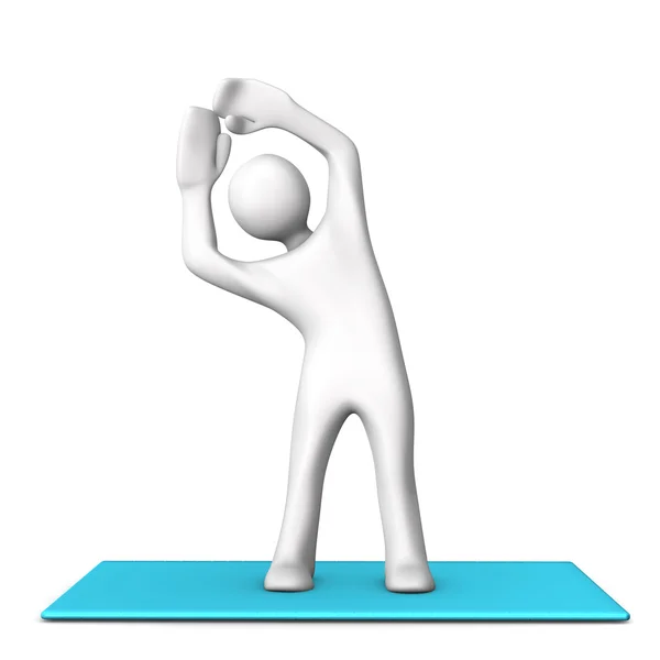 Manikin doing exercise — Stock Photo, Image