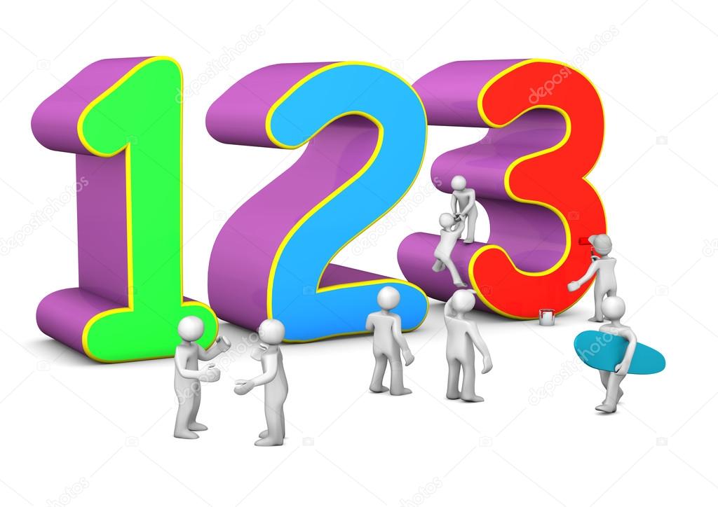 Colorful Numbers 123 With White Cartoon Characters Stock Photo Image By C Limbi007 Colorful Numbers 123 With White Cartoon Characters Stock Photo Image By C Limbi007
