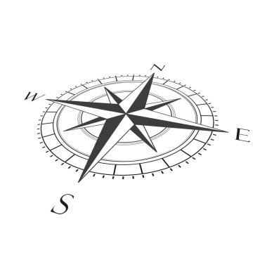 Drawn compass Foreshortened clipart