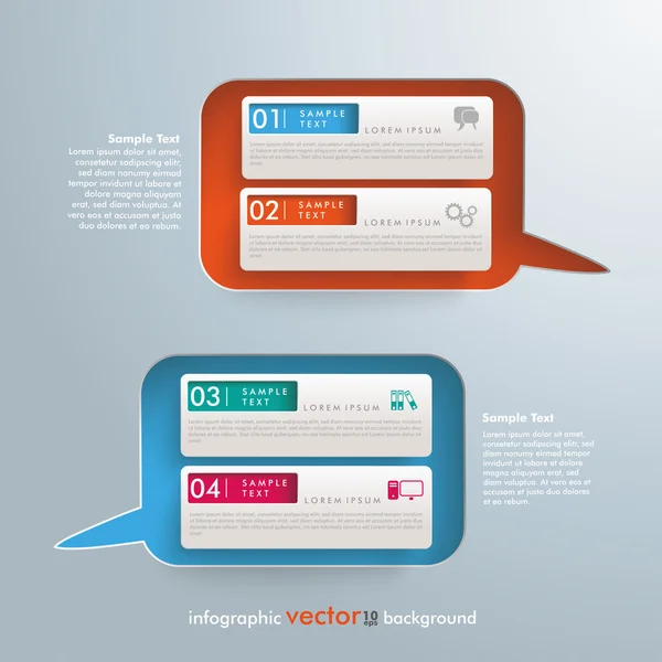 Infografía con burbujas del habla — Archivo Imágenes Vectoriales