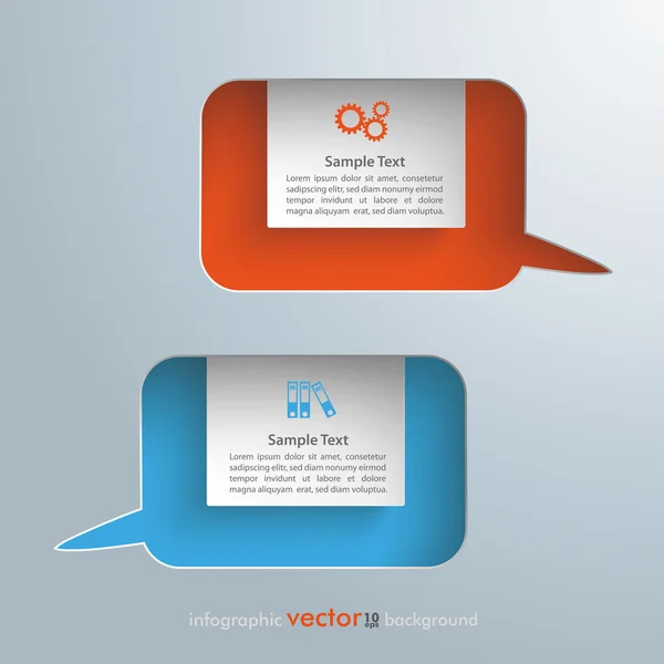 Diseño infográfico con burbujas de voz — Archivo Imágenes Vectoriales