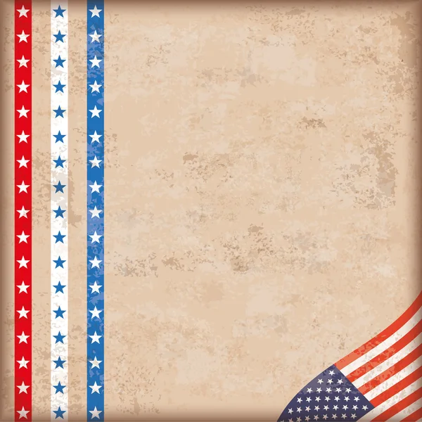 Fondo Vintage US Flag Stripes Edge — Vector de stock
