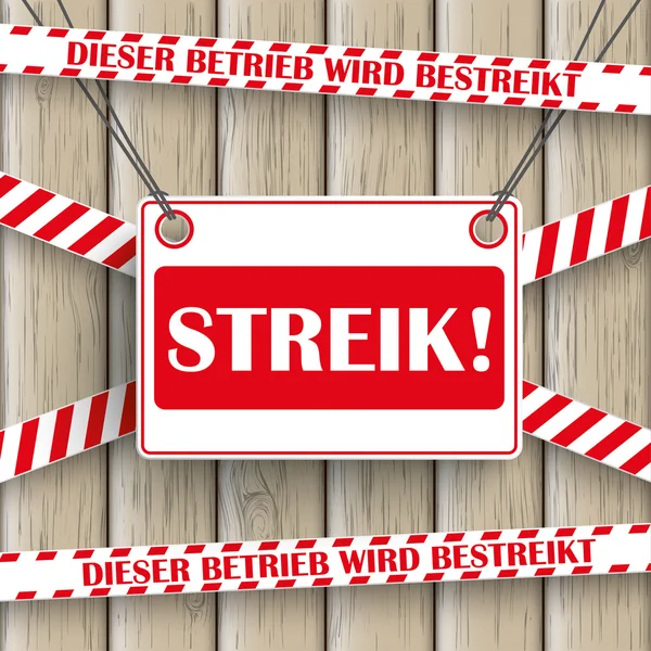 Streik auf Holzgrund — Stockvektor
