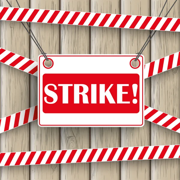 Panneau avec texte Strike — Image vectorielle