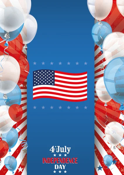 Flyer Oblong design pour le 4 juillet — Image vectorielle