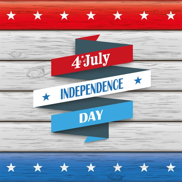 4th of july with ribbon — Stockvector