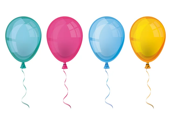 4 Colored Balloons — стоковий вектор