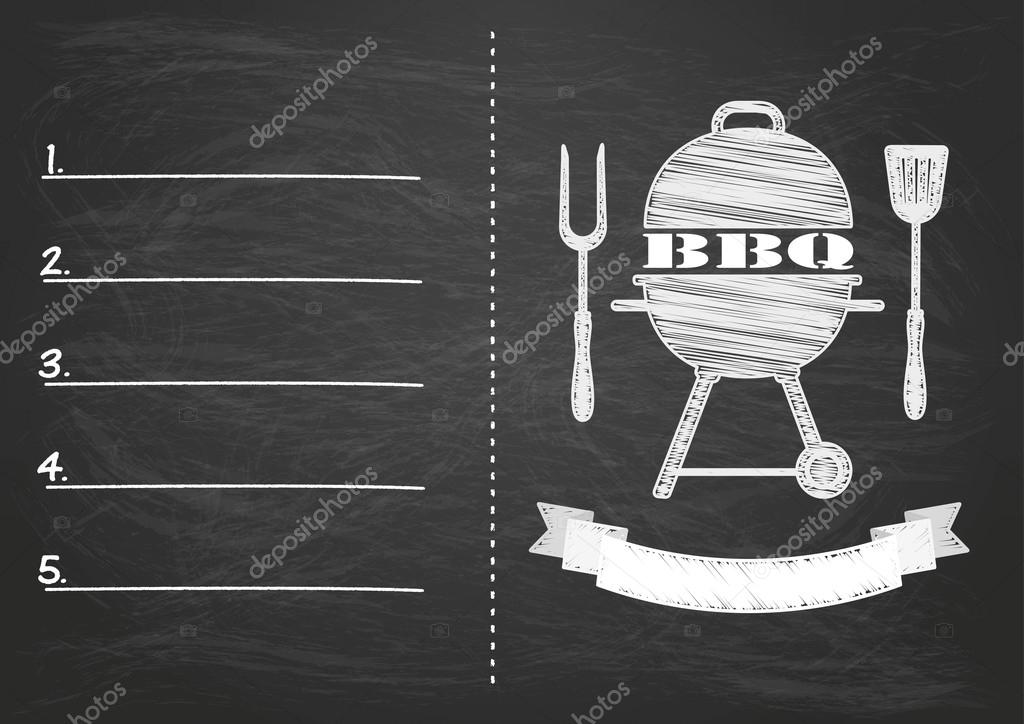 Blackboard BBQ Menu List Stock Vector Image by ©limbi007 76018453