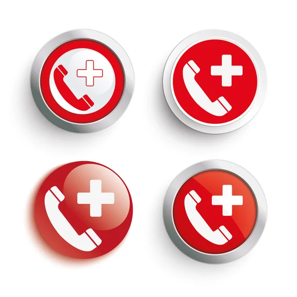 Emergency Call Icons — Stock Vector