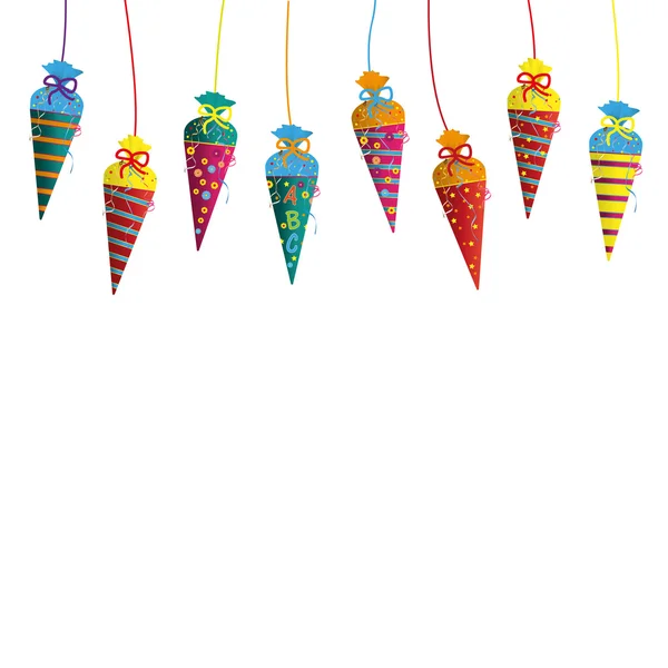 Hanging Candy Cones Flyer — стоковий вектор
