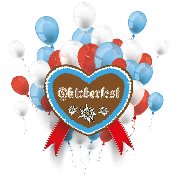 Bavarian Oktoberfest Heart — Stockový vektor