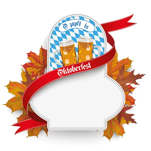 Volante de Oktoberfest bávaro — Vector de stock