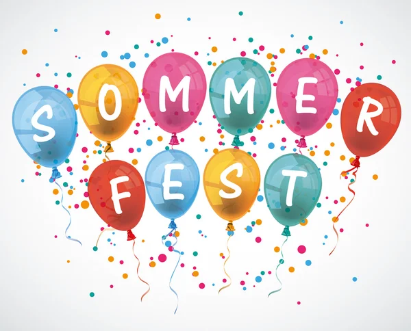 "Sommerfest ", Translate" nyári vásár" — Stock Vector