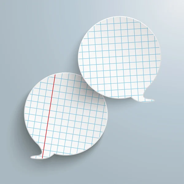 2 Checked Speech Bubble — Stock vektor